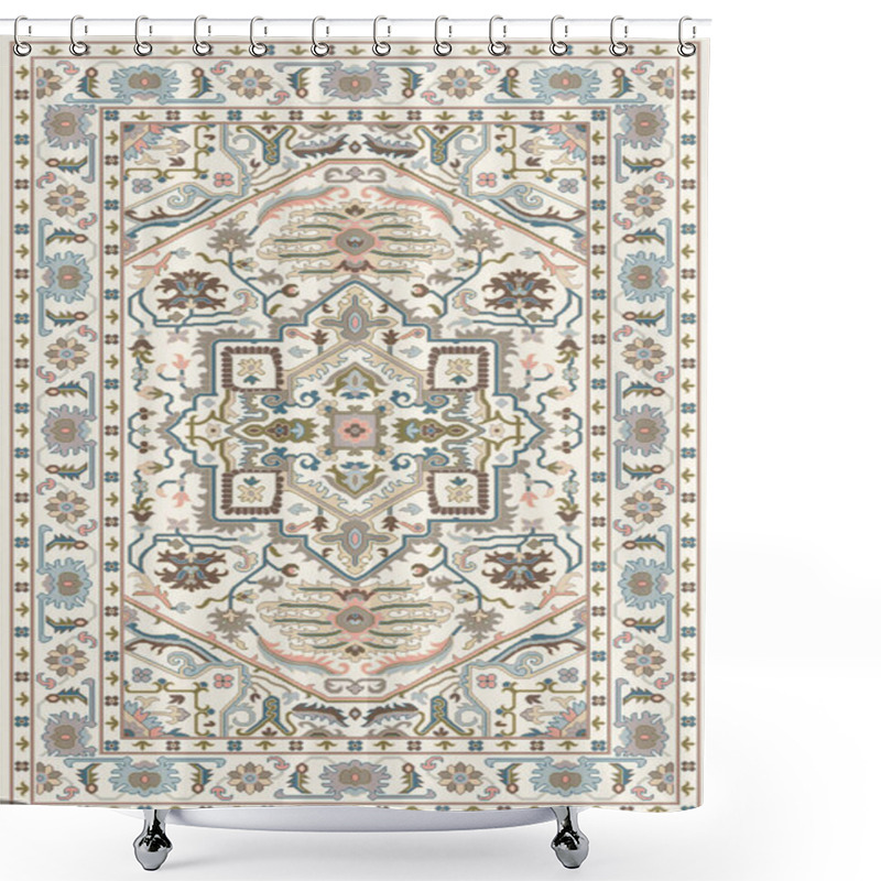 Personality  Carpet And Bathmat Boho Style Tribal Design Pattern With Distressed Texture And Effect Shower Curtains