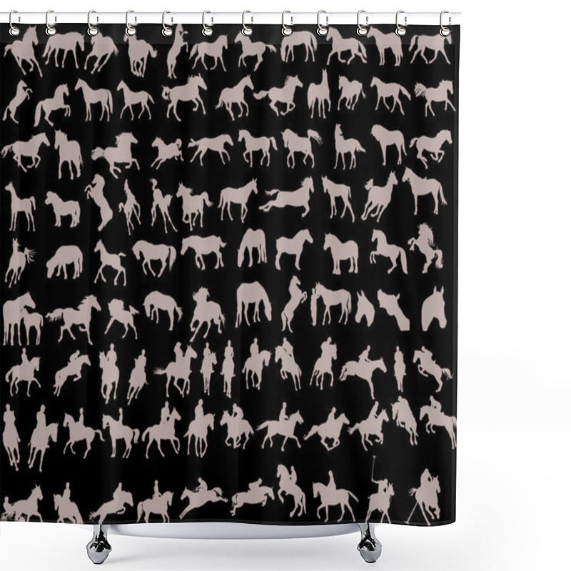 Personality  100 Horses Shower Curtains