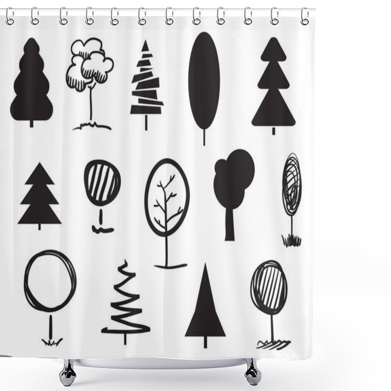 Personality  Abstract Illustration. Art Creative Shower Curtains