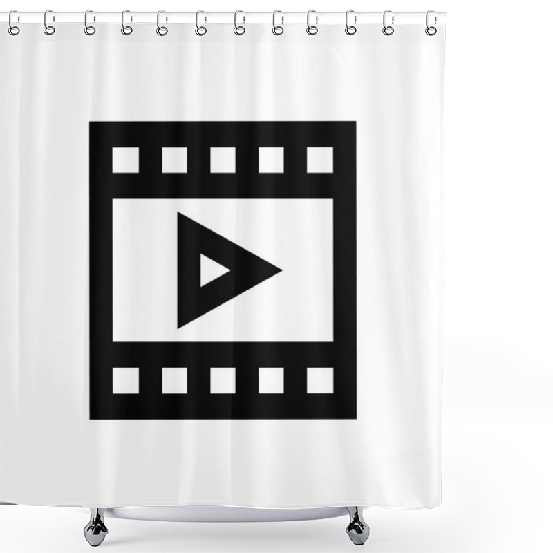 Personality  Media Player Vector Icon Shower Curtains