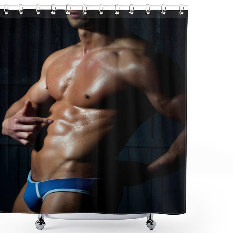 Personality  One Attractive Naked Sexy Guy Shower Curtains