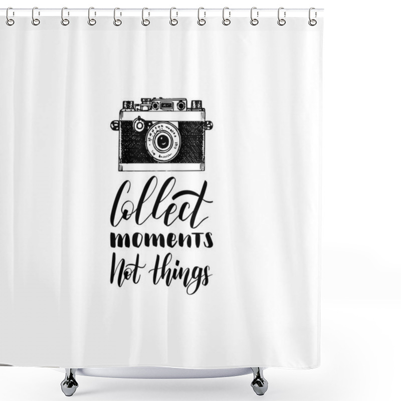 Personality  Hand Drawn Travel Lettering  Shower Curtains