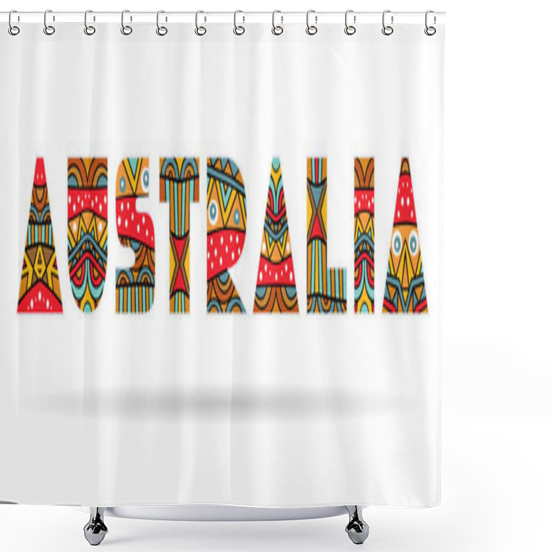 Personality  Australia Ornate Title Shower Curtains