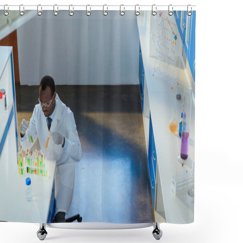 Personality  Scientist Working In Lab  Shower Curtains