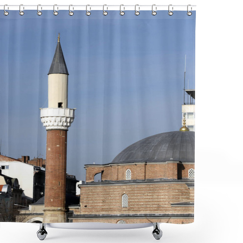 Personality  A Mosque Surrounded By Flying Pigeons Shower Curtains