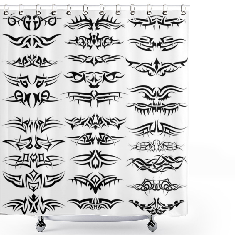 Personality  Tattoos Set Shower Curtains