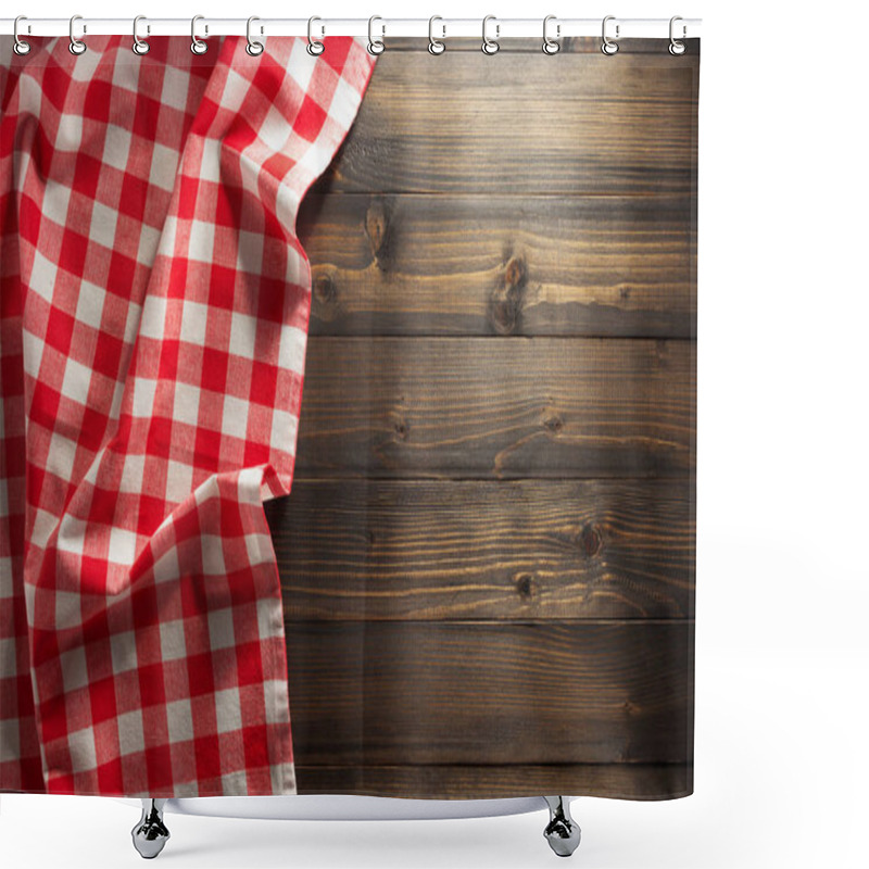 Personality  Cloth Napkin On Wood Shower Curtains