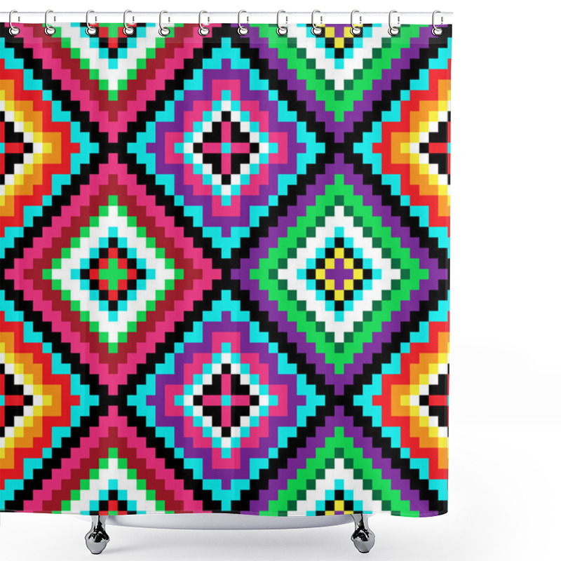 Personality  Tribal Semless Vector Pattern Shower Curtains