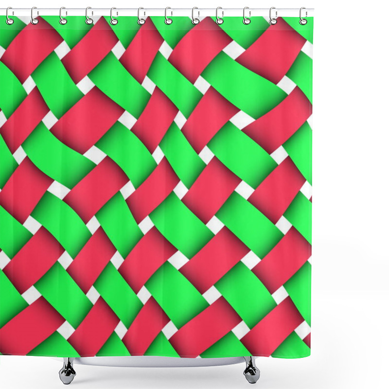 Personality  Wicker Seamless Texture Shower Curtains