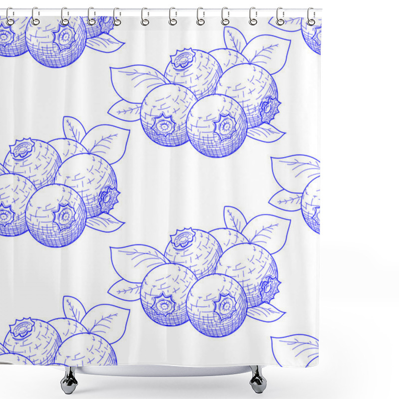 Personality  Nice Template With A Picture Of A Blueberry Shower Curtains