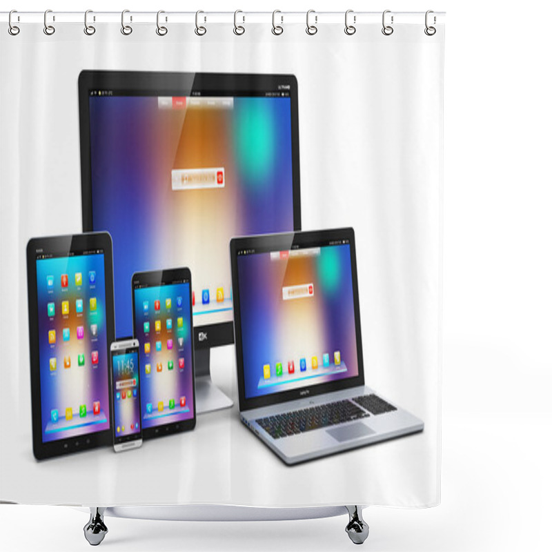 Personality  Modern Computer Devices Shower Curtains