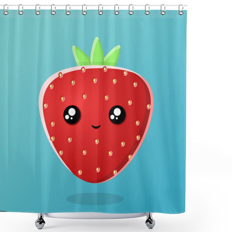 Personality  Cartoon Strawberry Raster Shower Curtains