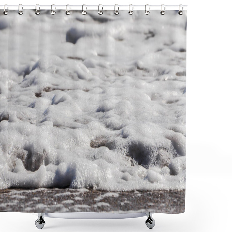 Personality  Ocean Waves And Sea Foam. Water Splash Shower Curtains