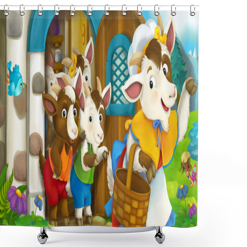 Personality  Cartoon Fairy Tale Scene Shower Curtains