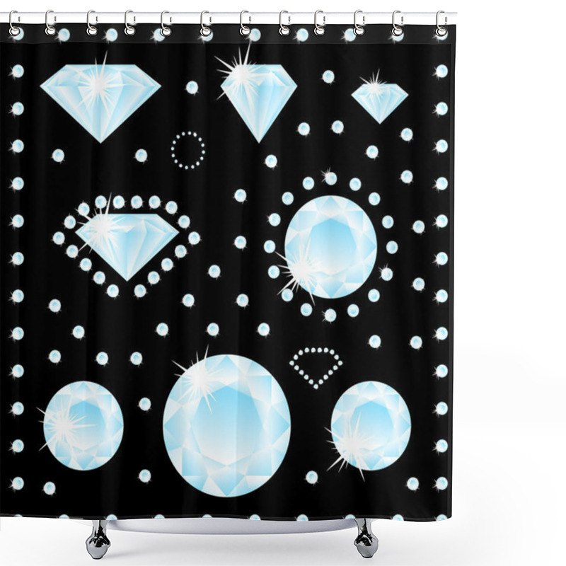 Personality  Diamonds Shower Curtains