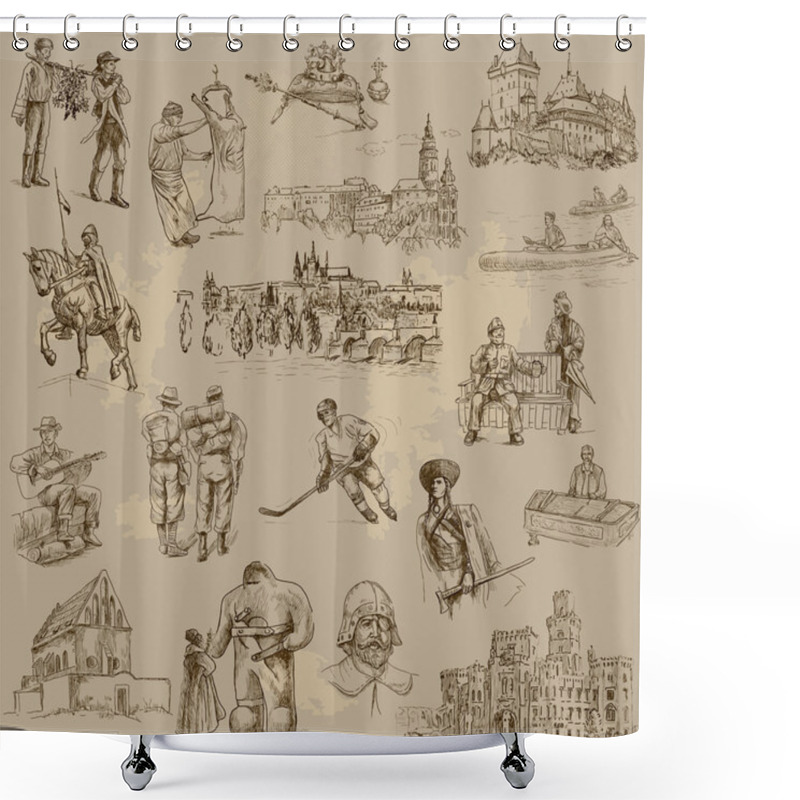 Personality  Czechoslovakia Shower Curtains