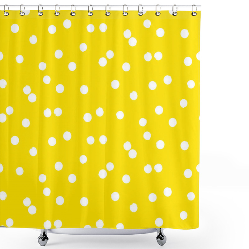 Personality  Ditsy Vector Polka Dot Pattern Shower Curtains