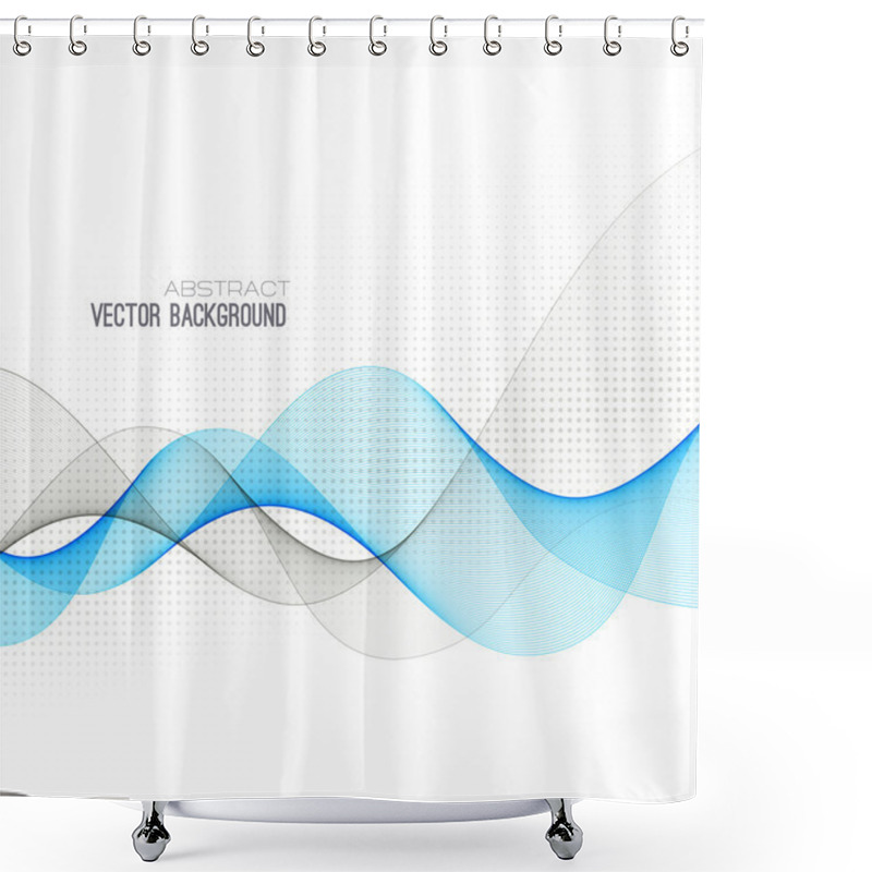 Personality  Abstract Curved Lines Background. Template Brochure Design Shower Curtains