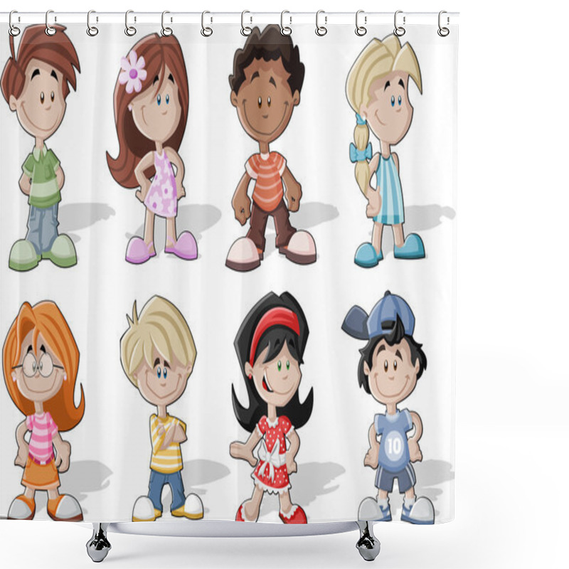 Personality  Cartoon Kids Shower Curtains