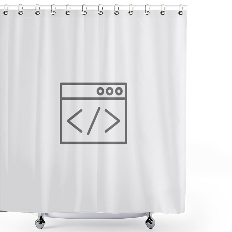 Personality  Coding Sign Icon Shower Curtains