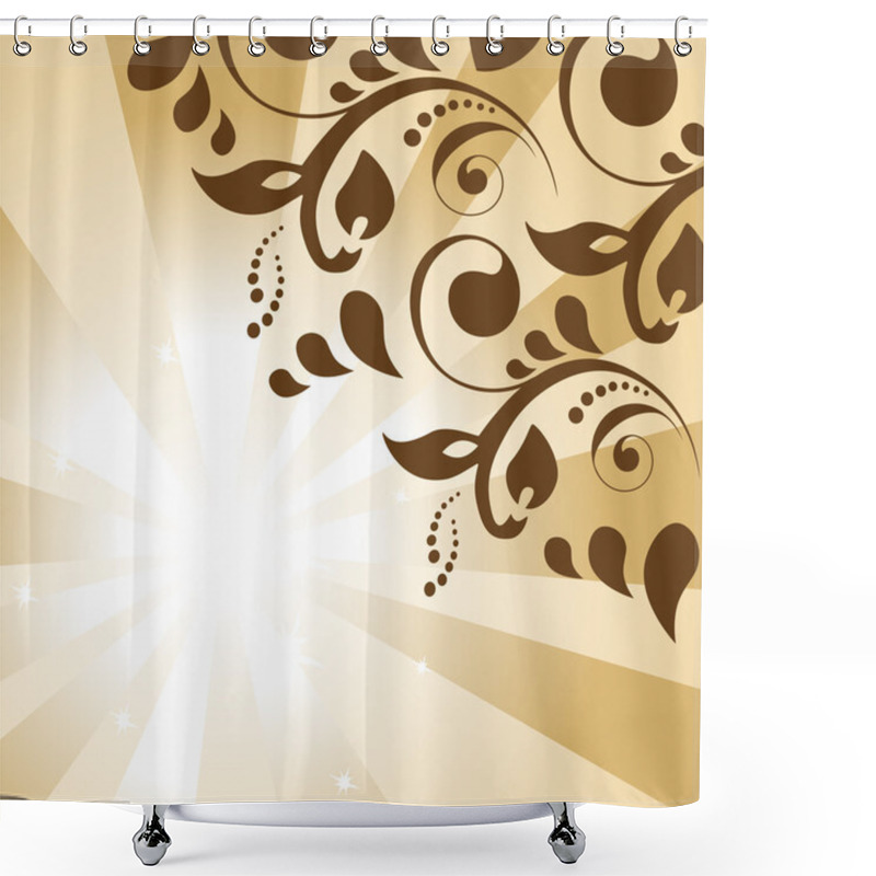 Personality  Vector Floral Background Shower Curtains