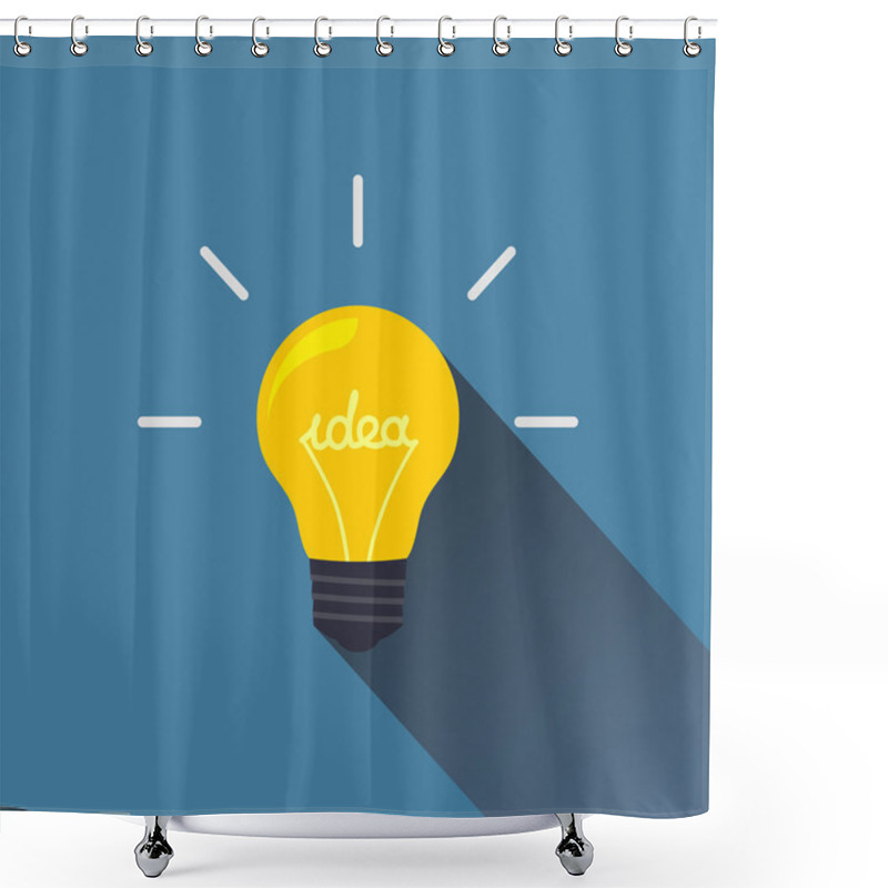 Personality  Creative Idea In Light Bulb Shape As Inspiration Concept Shower Curtains