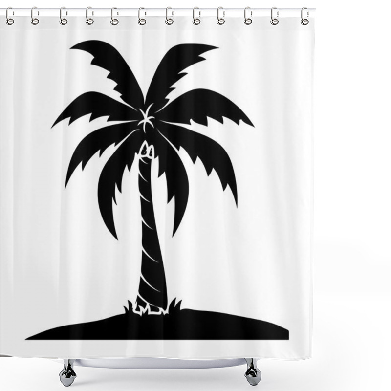 Personality  Palm Tree Silhouette Shower Curtains