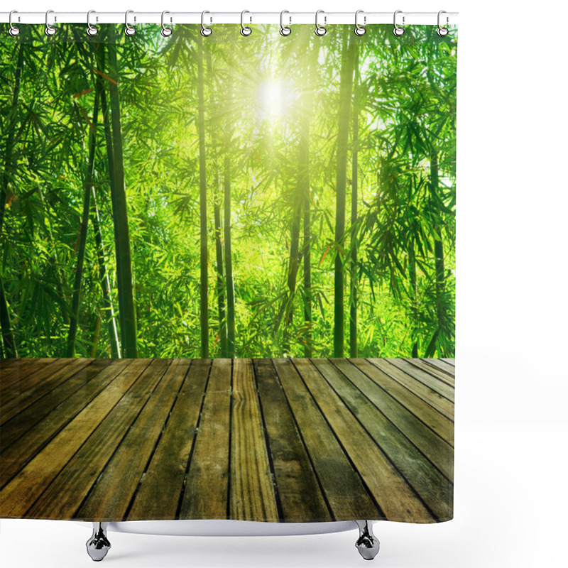 Personality  Bamboo Forest. Shower Curtains