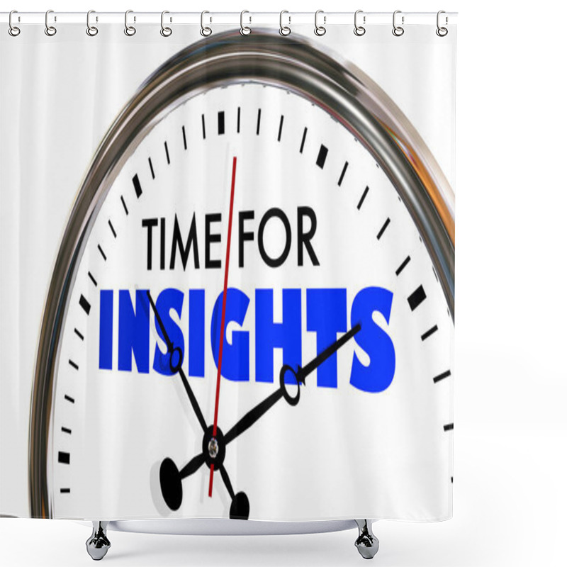 Personality  Time For Insights Information Knowledge Clock Shower Curtains