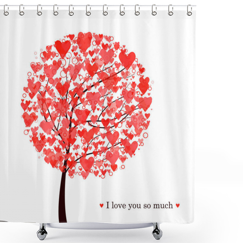 Personality  Valentines Day Card Shower Curtains