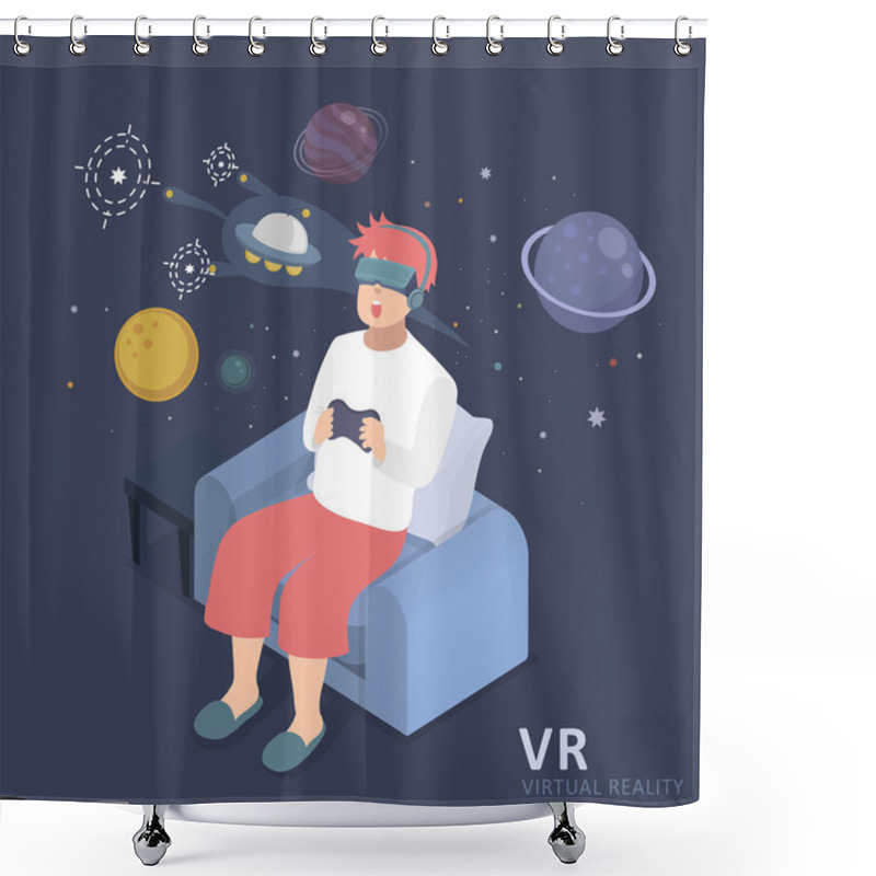 Personality  Virtual Reality Experience Shower Curtains