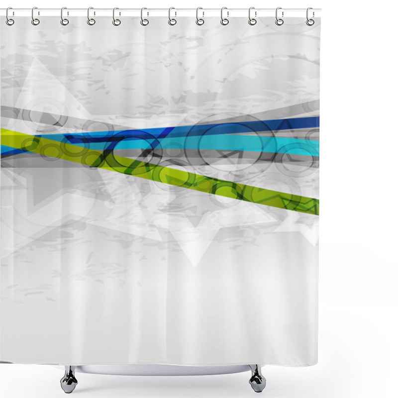 Personality  Abstract Lines Background Shower Curtains