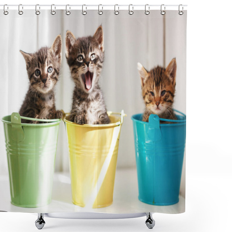 Personality  Funny Kittens Shower Curtains