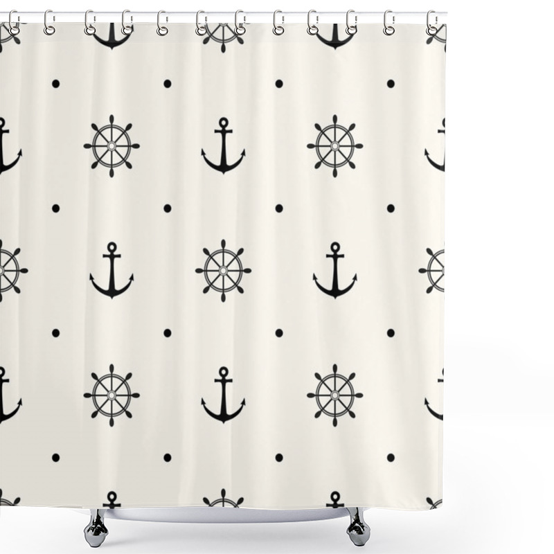 Personality  Vector Seamless Retro Pattern Shower Curtains