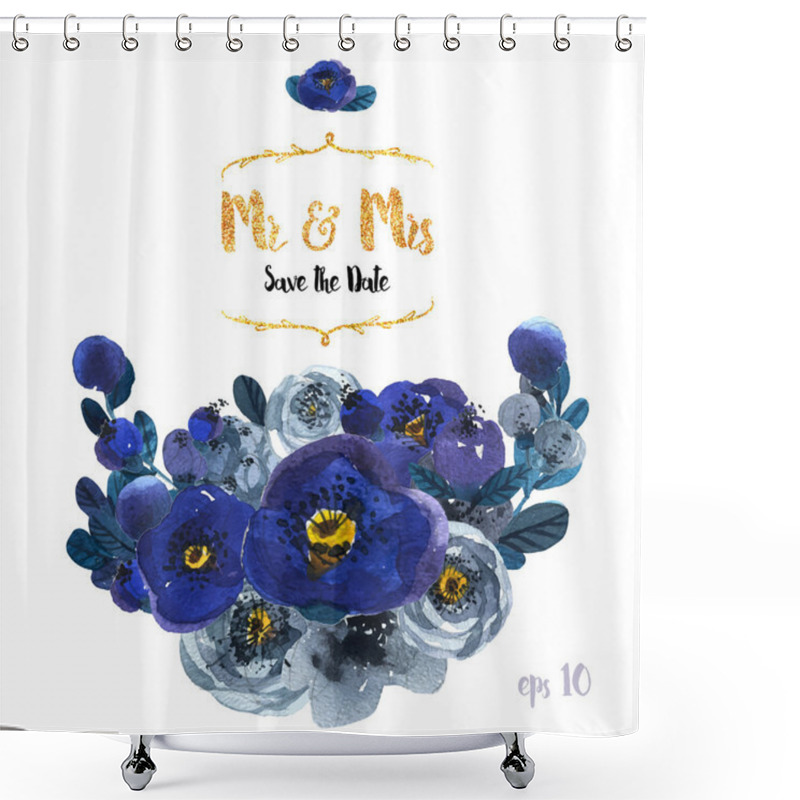 Personality  Collection Of Painted Flowers Shower Curtains