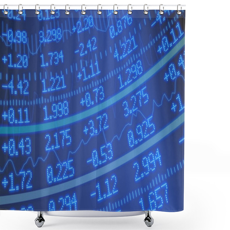 Personality  Stock Market Ticker Background Shower Curtains