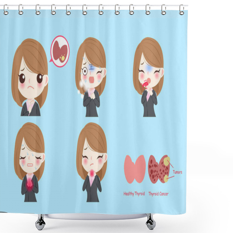 Personality  Woman With Thyroid Cancer Shower Curtains