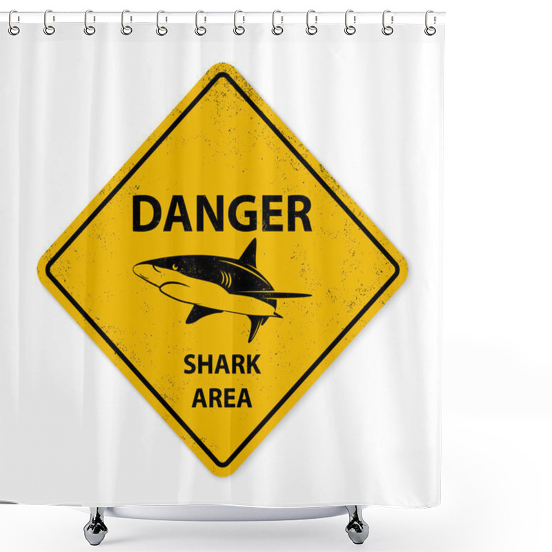 Personality  Shark Sighting Sign Shower Curtains