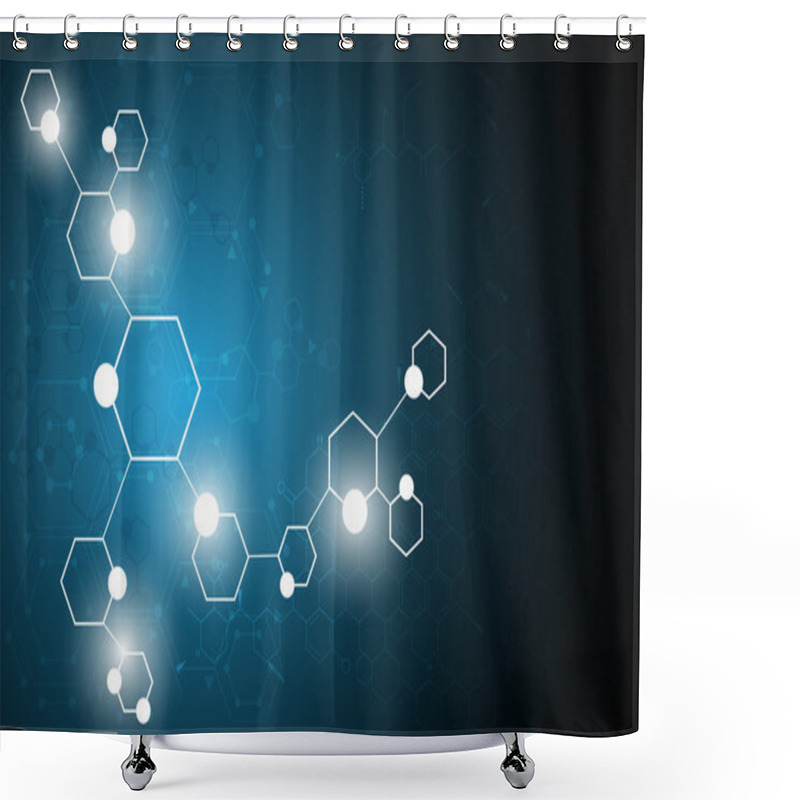 Personality  Science Concept Molecular Design  Shower Curtains