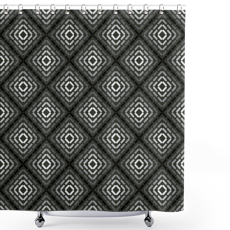 Personality  Seamless Pattern  Background, Wallpaper With Repetition Geometric Shape. Shower Curtains