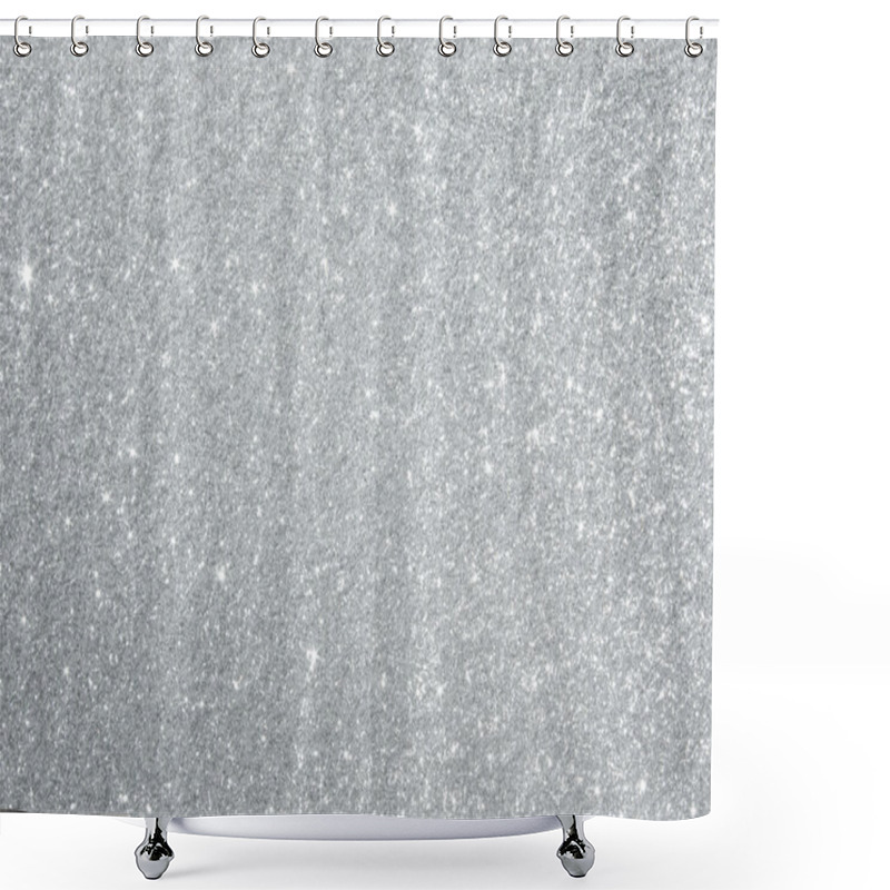 Personality  Silver Glitter Background Texture Shower Curtains