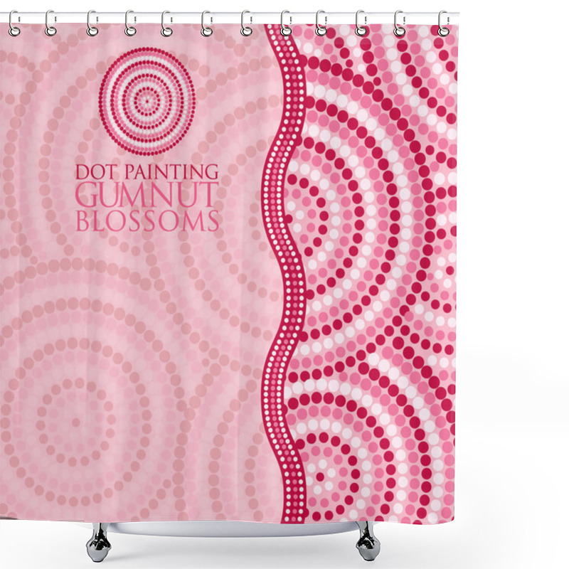 Personality  Abstract Aboriginal Dot Painting In Vector Format. Shower Curtains