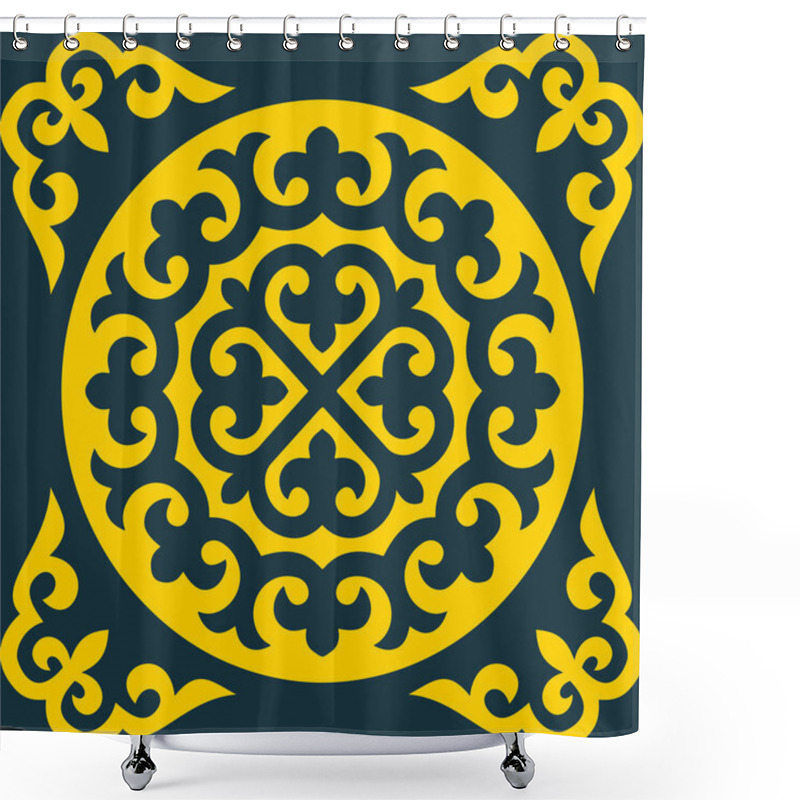 Personality  Ethnic Patterns. Traditions Of Nomads, Kazakh Steppes, Asian Mongolian Caucasus Shower Curtains