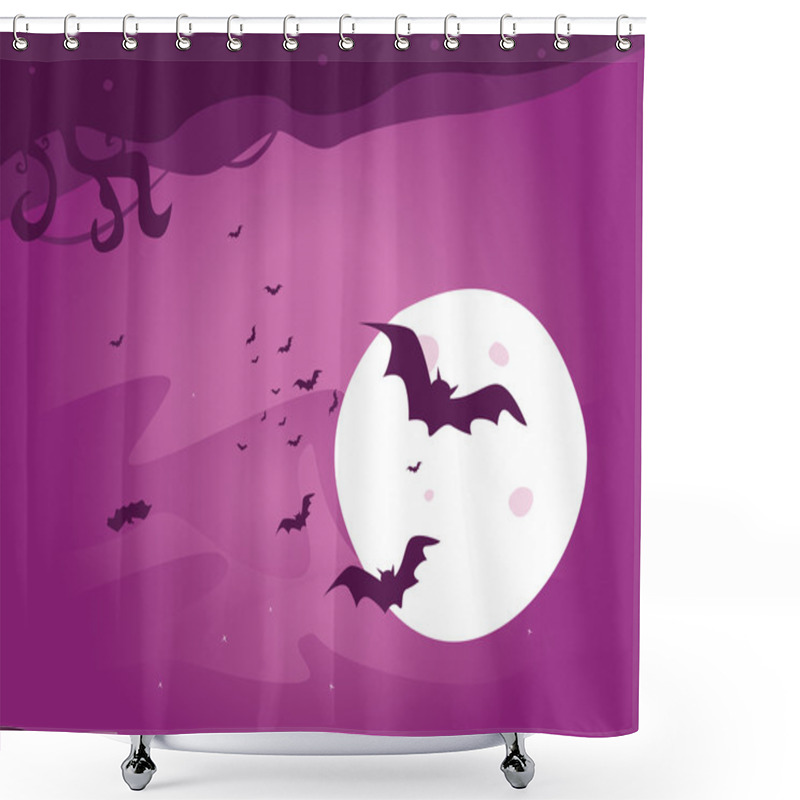 Personality  Bat Night Shower Curtains