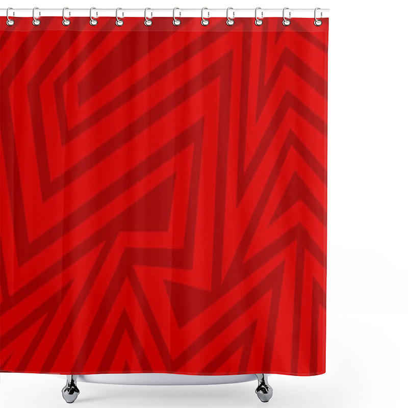 Personality  Minimalist Background With Abstract Geometric Lines Pattern Shower Curtains