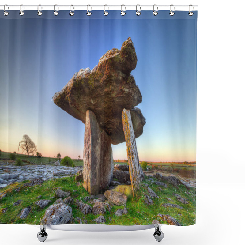 Personality  5 000 Years Old Polnabrone Dolmen In Burren Shower Curtains