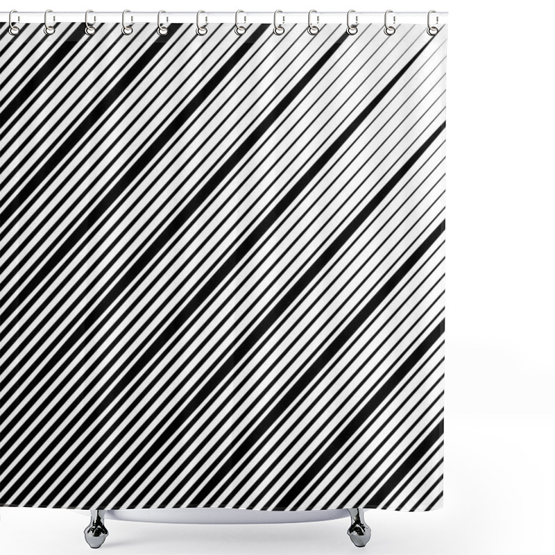 Personality  Dynamic Diagonal, Oblique, Slanted Lines, Stripes Geometric Patt Shower Curtains