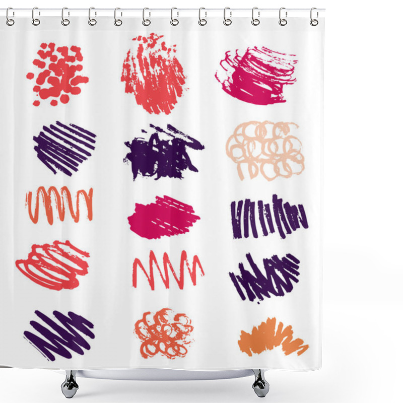 Personality  Bright Scribble Collection Shower Curtains