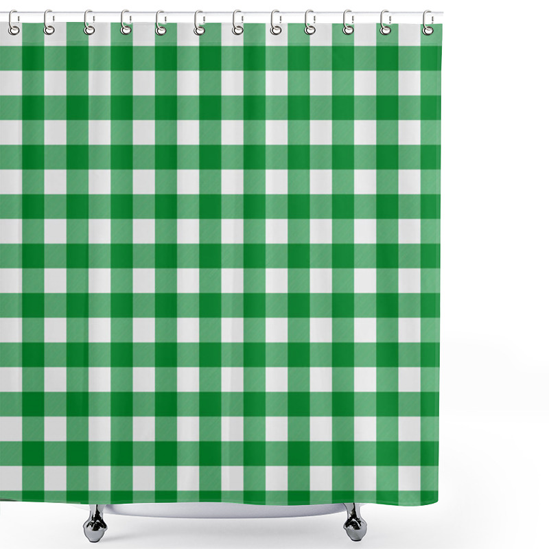 Personality  St. Patrick S Day Plaid Seamless Pattern. Green White Tartan Background. Saint Patricks Backdrop. Vector Template For Fabric, Textile, Wallpaper, Wrapping Paper, Etc Shower Curtains