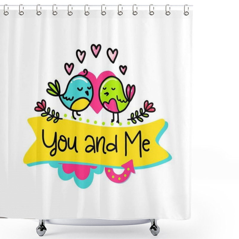 Personality  Vector Hand Drawn Lettering Poster Shower Curtains